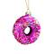 Wizardi 12" Purple Donut with Sprinkles Christmas Glass Ornament
